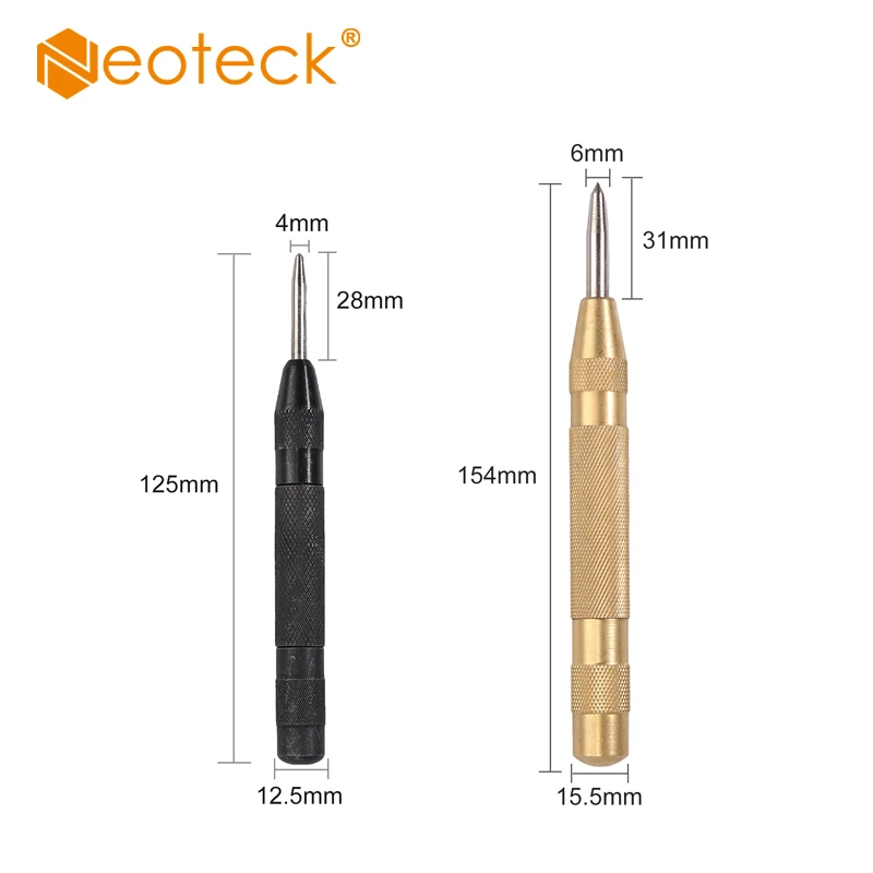 Neoteck 2 шт Высокое качество латунь 125 мм/155 мм автоматический центр перфоратор