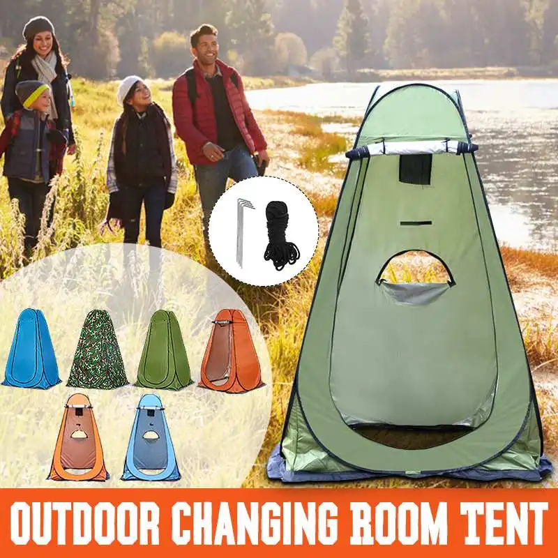 

Portable Privacy Shower Toilet Camping Camouflage Tent Shed UV Swim Dressing Latrine Toilet Bird Watching Changing Tent with Bag