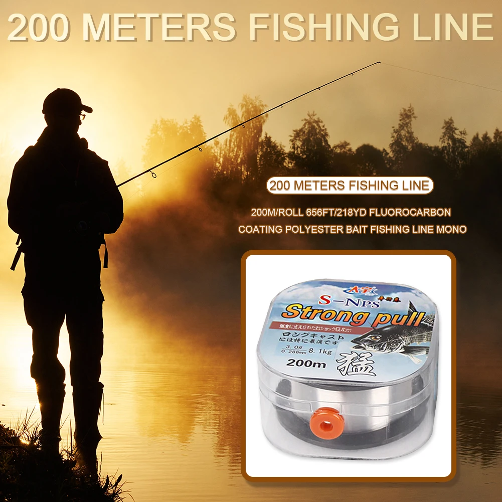 Износостойкая рыболовная леска однонитевая нейлоновая прочная веревка шнур для