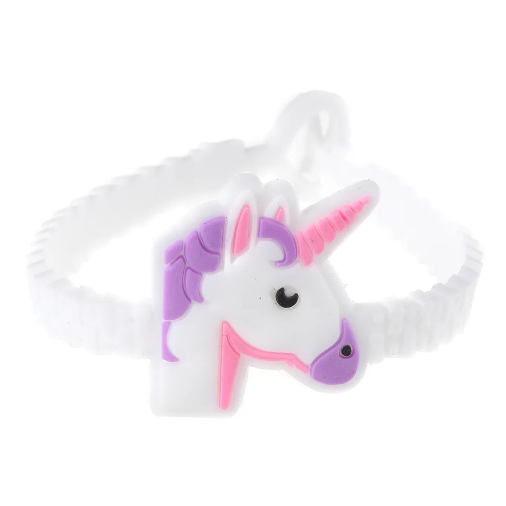 6pcs unicorn1 6 шт./компл. Единорог силиконовый Напульсники ПВХ Единорог брелок резиновый Браслеты детские игрушки для мальчиков и девочек, для взрослых, на день рождения, рождественские подарки - Цвет: 6pcs unicorn1
