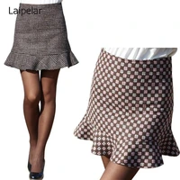 summer ruffled skirt wrapped hip skirt female printed plaid high waist skirt s 4xl