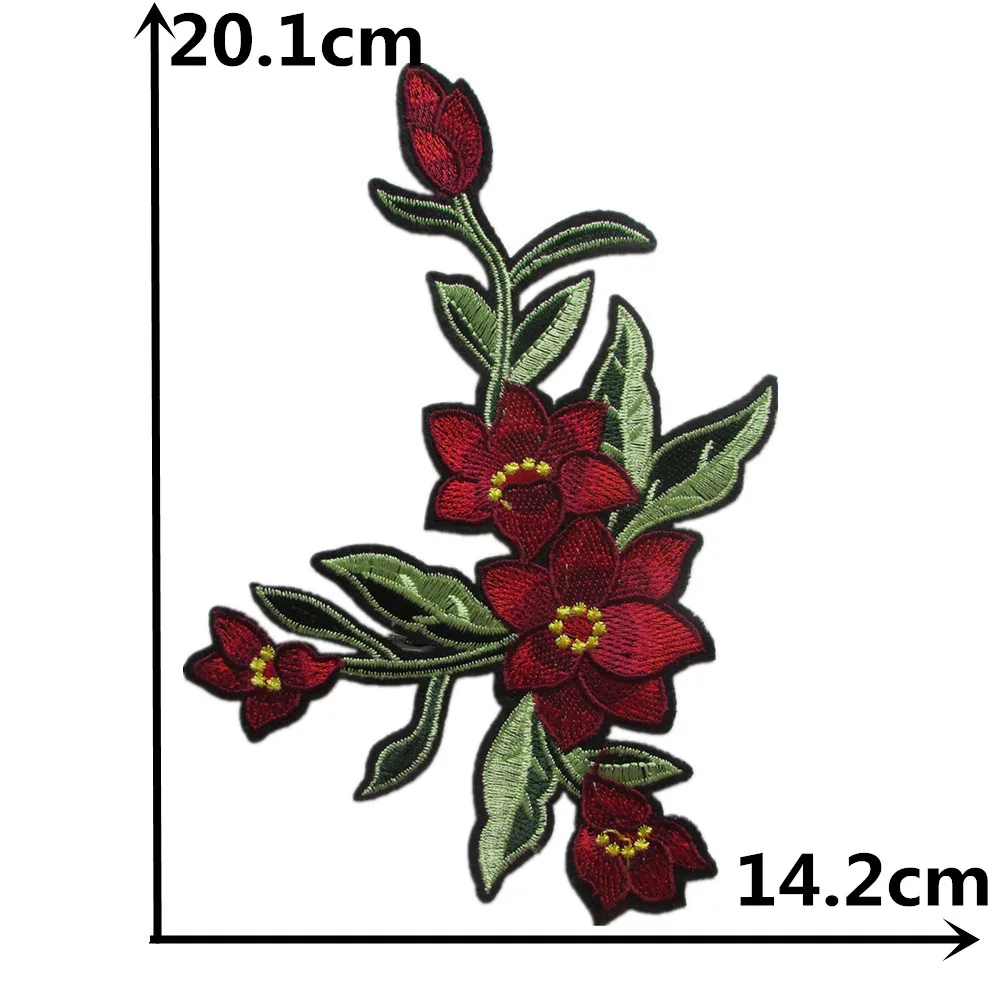 Роза нашивка значок вышивка пальто полоса значки можно пришить и горячие DIY