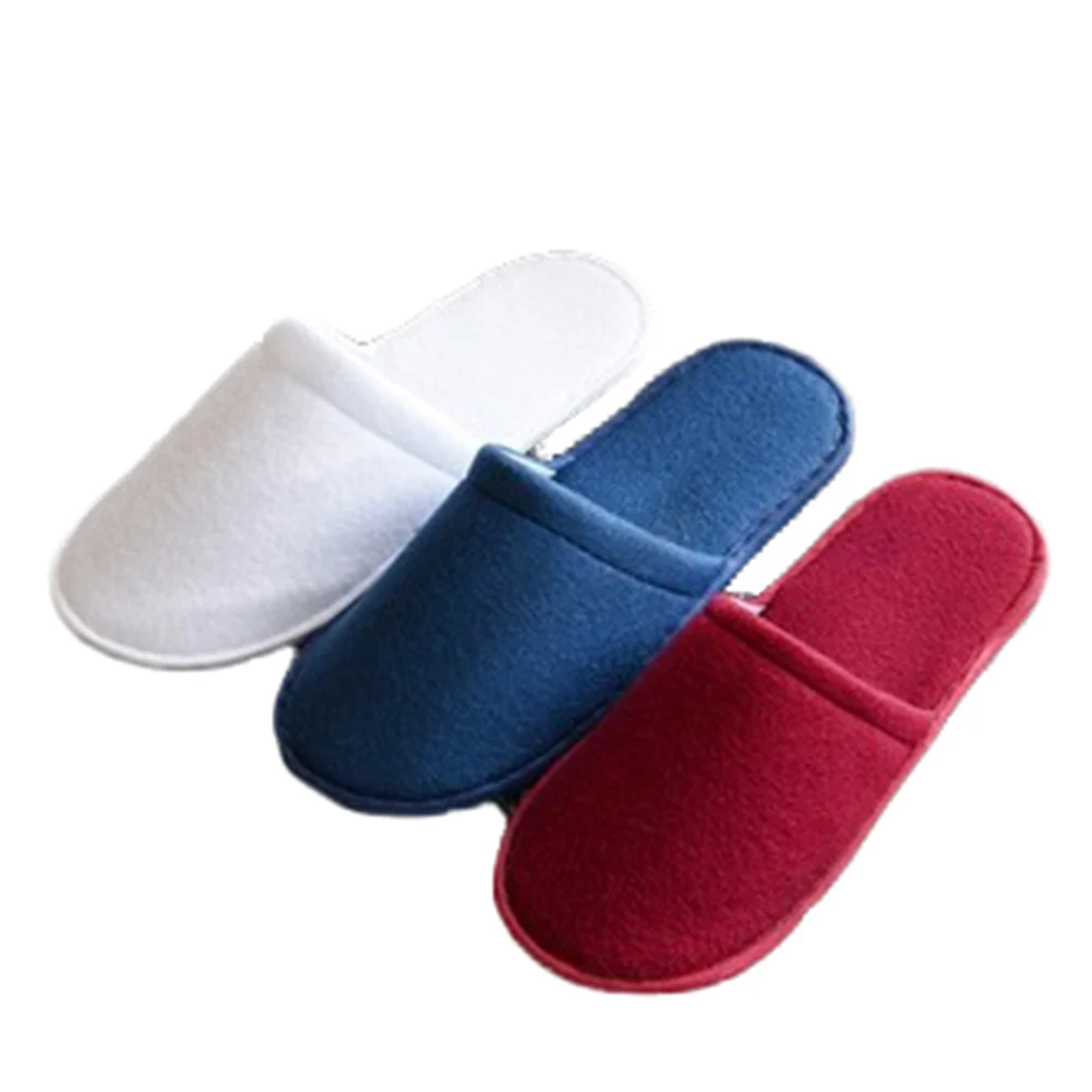 1 Pairs Anti Slip Unisex Flat Disposable Slipper Lightweight Fluffy Sanitary Hotel travel Use Brushed Slippers | Дом и сад