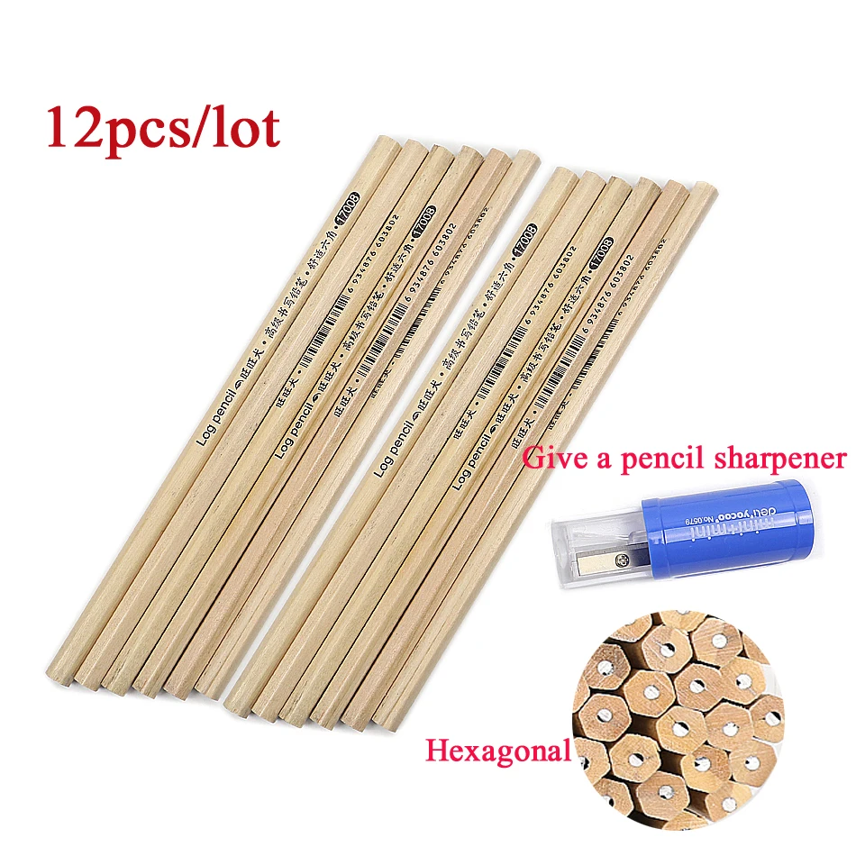 12 шт./партия шестиугольные/треугольные ручки HB для школы и офиса | Канцтовары дома