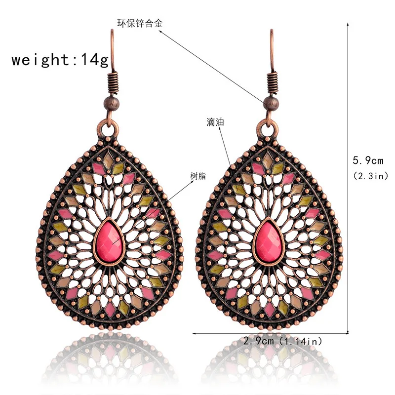 Этнические серьги 2018 для женщин Винтажные висячие богемные | Украшения и