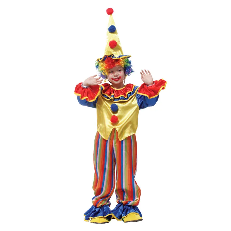 Детский костюм клоуна для мальчиков цирка круглый новогодние вечерние костюмы