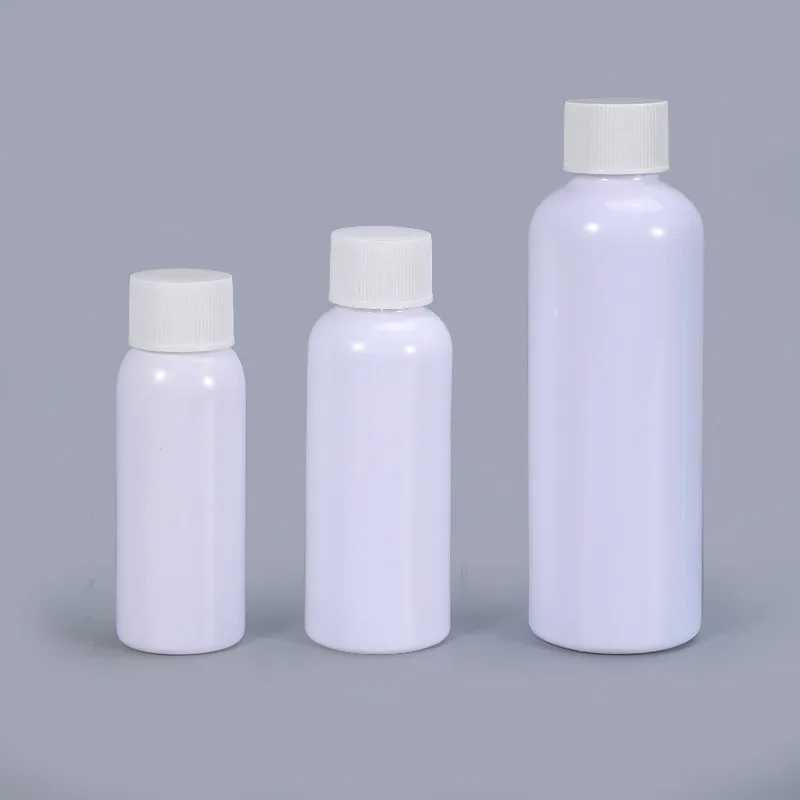 

10PCS 30ML 50ML 100ML Refillable Bottles Round Cosmetic Bottle Lotion Cream Storage Container
