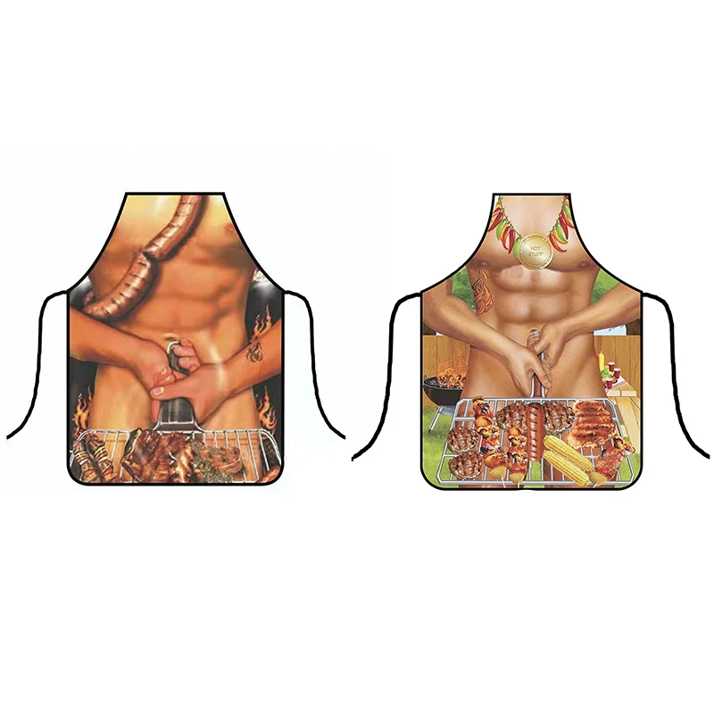 

Funny Apron Muscle Man Apron Dinner Party Cooking Apron Adult Cuisine Pinafore