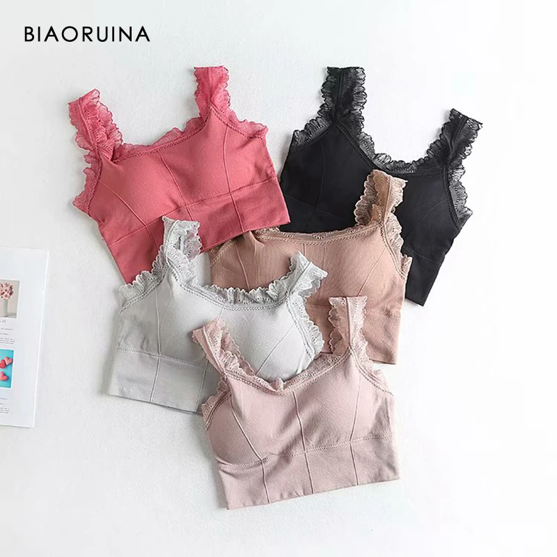 Женский бесшовный бюстгальтер BIAORUINA 5 цветов повседневный кружевной цельное