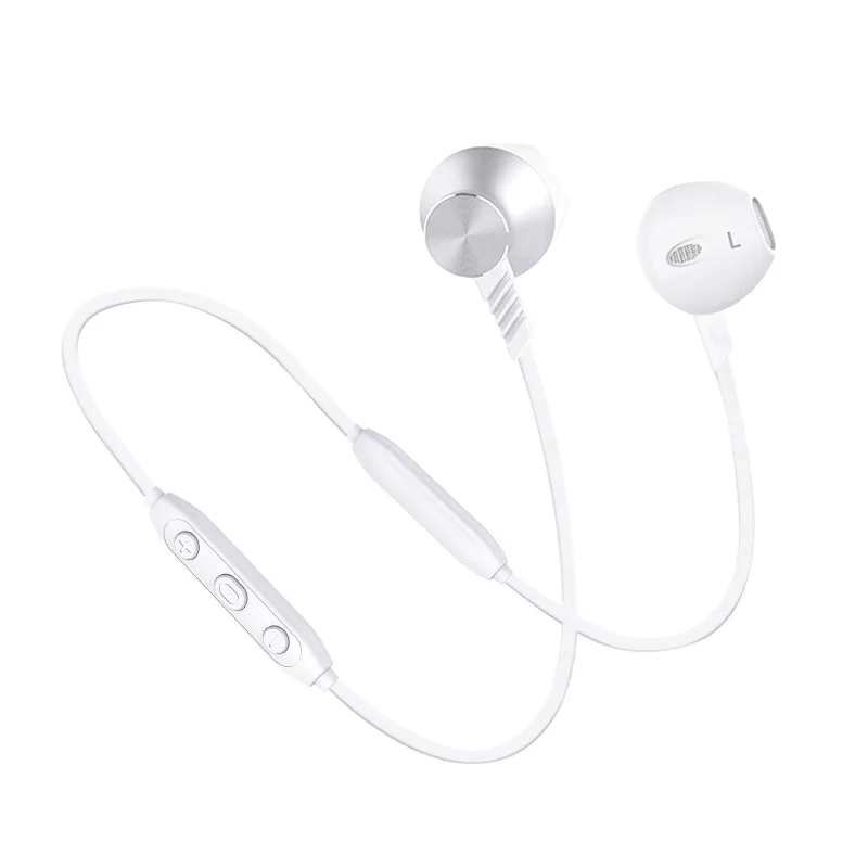 Langsdom спортивные bluetooth-наушники L5B, портативные, супер бас, стерео, игровая гарнитура, Hi-Fi, шейные наушники L5 с микрофоном для музыки - Цвет: White L5B