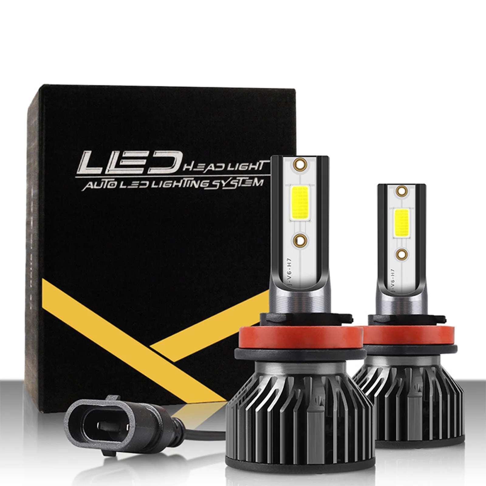 

2pcs 38W 6000LM Car LED Headlight Bulbs Kit IP68 Waterproof Headlamp DC 9-36V DOB LED Chip Auto Headlights