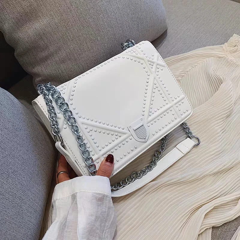 JUILE модная женская сумка с заклепками модные женские сумки-мессенджеры маленькие