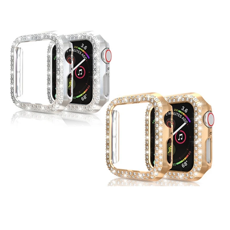 

3 Pack Compatible for Watch Case 42mm with Screen Protector, Cover Diamonds