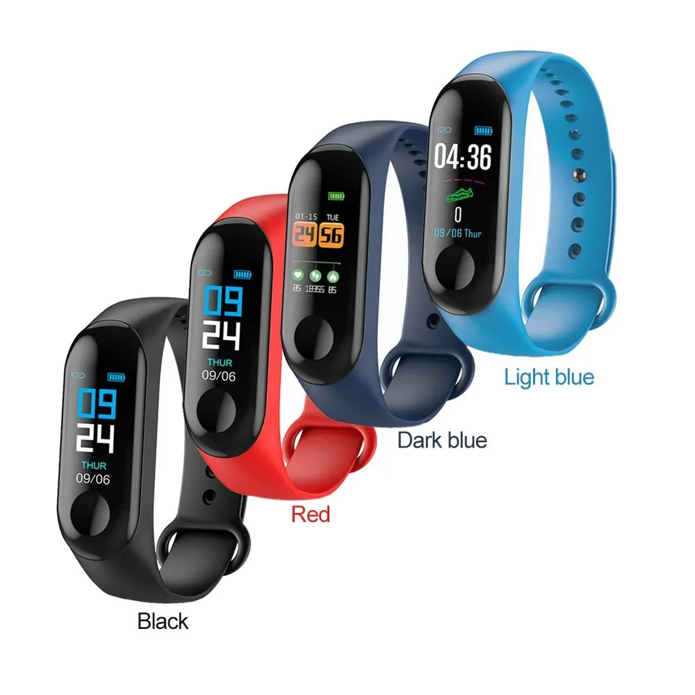 

Fitness Smart Bracelet Activity Tracker Heart Rate Women Men Kids For Android IOS