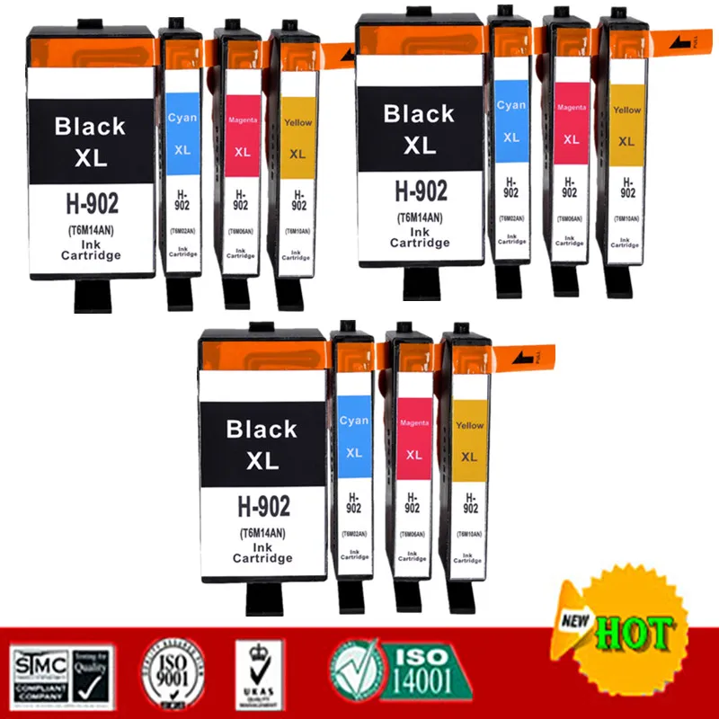 

Совместимый чернильный картридж для HP 902, HP 902XL, подходит для универсального принтера HP OfficeJet Pro 6954/6960/6962/6968/6975/6978 и т. д.