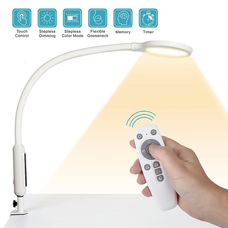 Гибкая настольная лампа светодиодный светильник на гибкой ножке 18 Вт