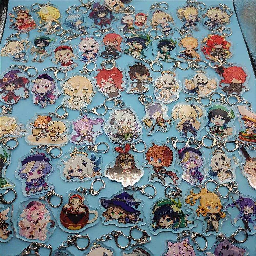 

Anime Genshin Impact Keychain Badge Cartoon Cosplay Pendant Props Accessories
