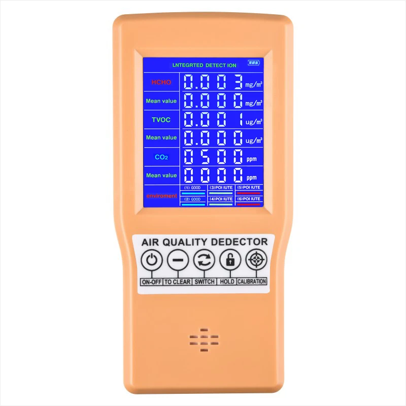 

CO2 Meters TVOC HCHO AQI Carbon Dioxide Detector Gas Analyzer Protable Air Quality Tester