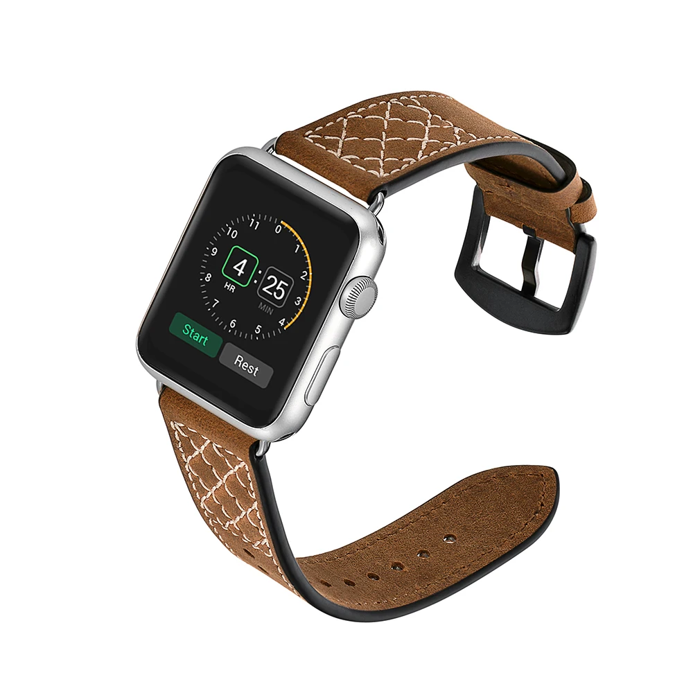Кожаный ремешок для часов Pull Up Crazy-horse Apple Watch 44 мм 40 сетка вощеная кожа 42 38 |