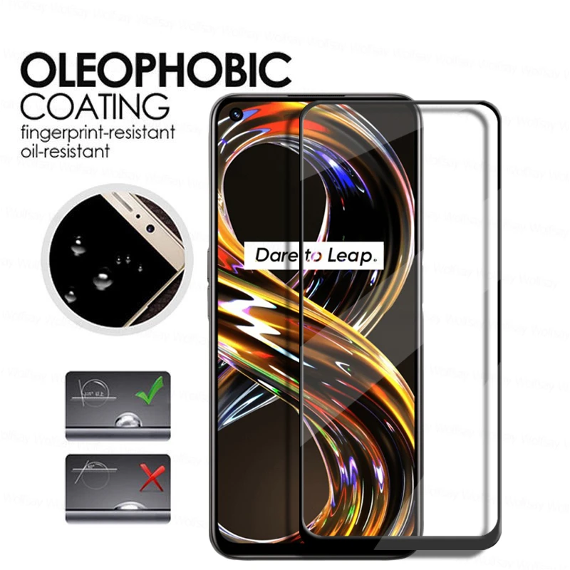 for oppo realme 8i glass screen protector for realme 8s 8i 8 pro 7 7i 6 tempered glass protective phone film realme 8i protector free global shipping
