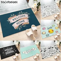 Welcome Home Back To School Smile Face Love Traveling Small Size Hallway Bedroom Interior Doormat Rug Carpet Family Mat Decor
