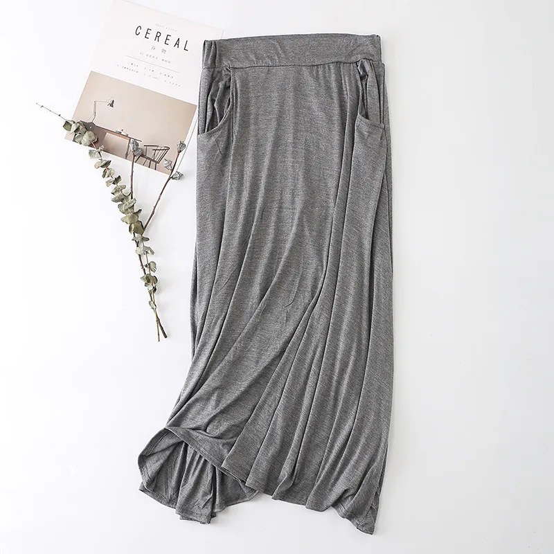 Женская Асимметричная длинная юбка Sanishroly из модала с высокой эластичной талией