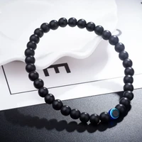 fashion 6mm frosted natural stone beads bracelet for women bangles jewellery
