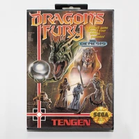 dragons fury 16bit md game card for sega mega drive genesis with retail box