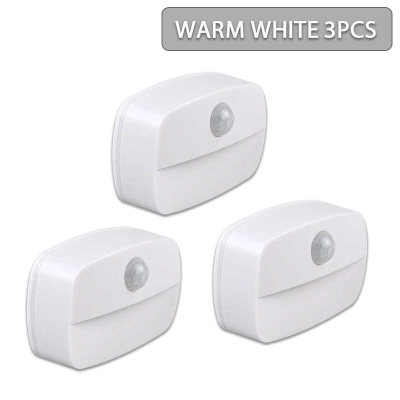 

HOT SELL LED Night Lights Sensor kitchens bathrooms bedrooms garages Wireless PIR Motion Auto Sensor Night Lights Household