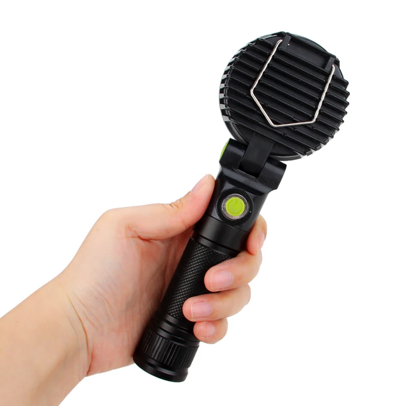 Светодиодный перезаряжаемый светильник вспышка 4 режима Круглый удобный для