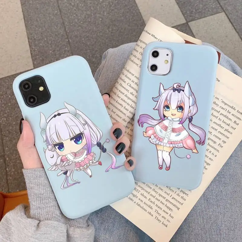 

Miss Kobayashis Dragon Maid Anime Phone Case Solid Color Soft Cover for iphone 13 11 Pro Max X XS Max XR 7 8 6 6S Plus Cases