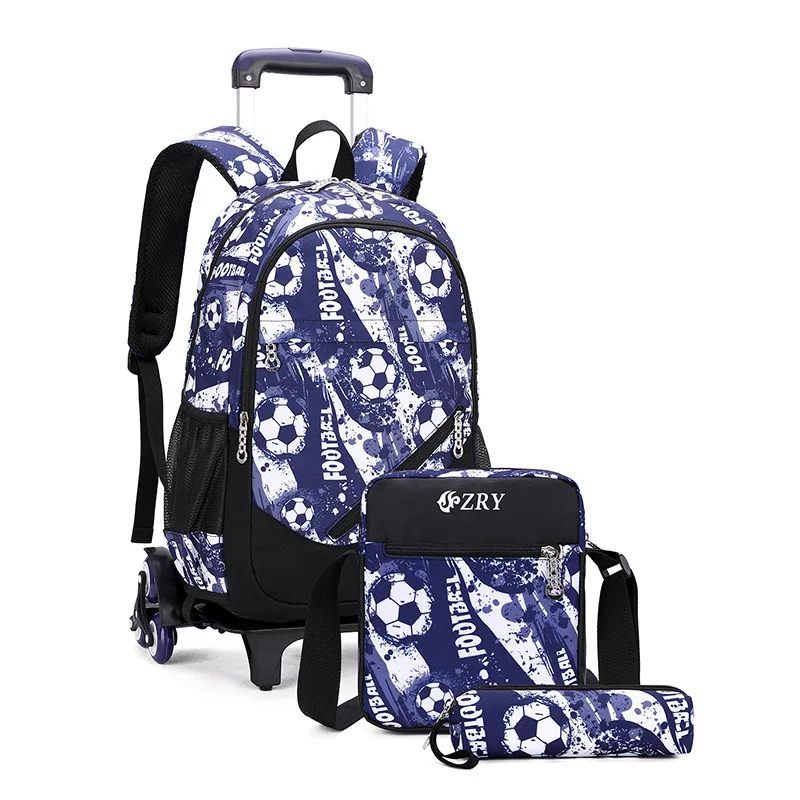 Детский багажный рюкзак на колесиках для мальчиков, школьные сумки-тележки, сумки для книг, рюкзак