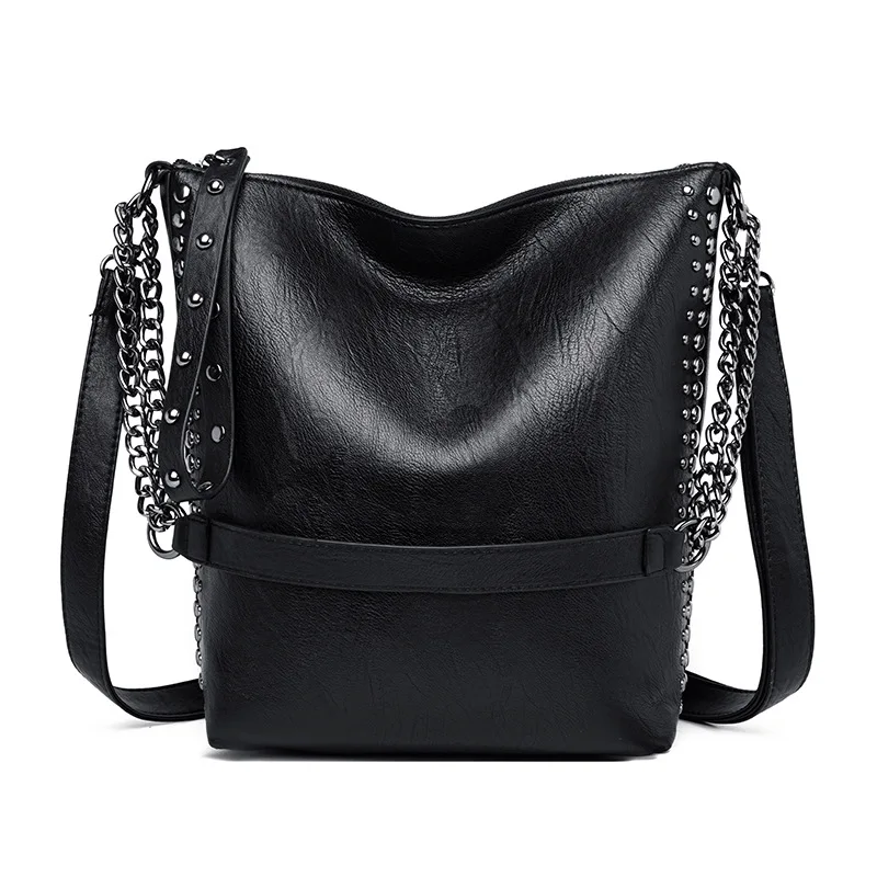 

Women's Soft Leather Handbags Designer Brand Large Capacity Woven Shoulder Bags Ladies Casual Totes Black Travel Bags