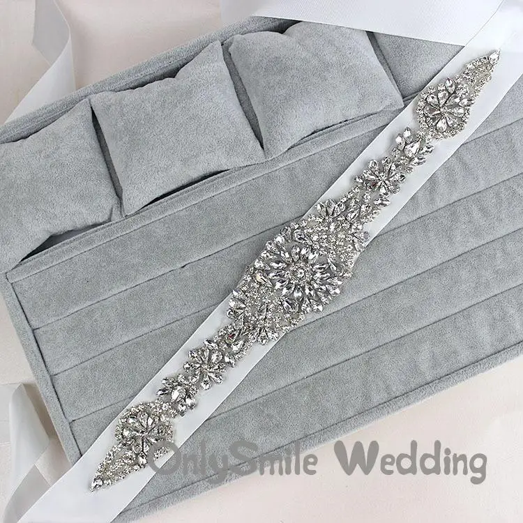 

Silver Skinny Bridal Sash Belt Rhinestone Belt Luxury Crystal And Rhinestone Wedding Belt Beading Bridal Sash For Wedding Gown