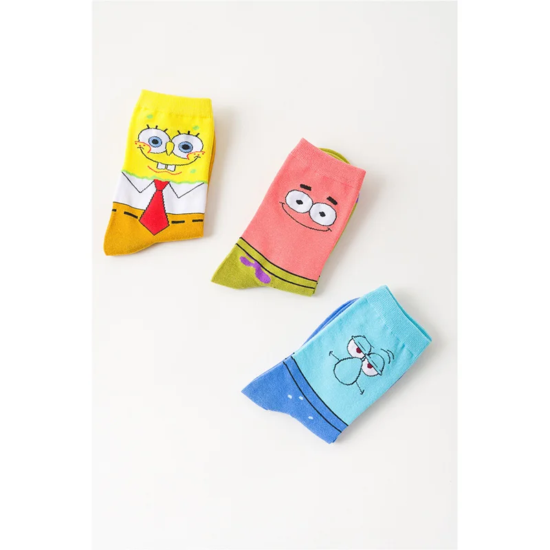 Губка Боб Квадратные Штаны Сквидвард темtacles Патрик носки с дизайном звёзды