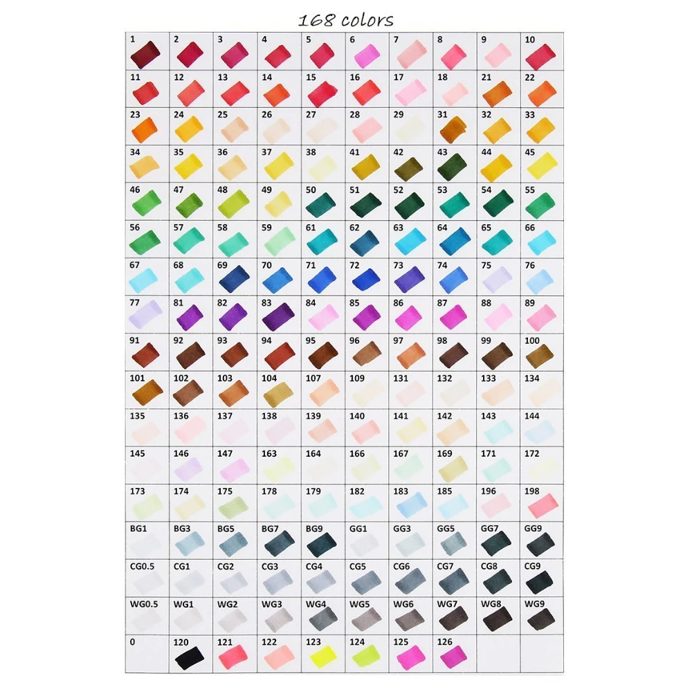 Скетч Марк 30/40/60/80/168 цветов художественные маркеры для рисования двухсторонний маркер с кистью рисовать мангу анимацию живописные принадлежности.