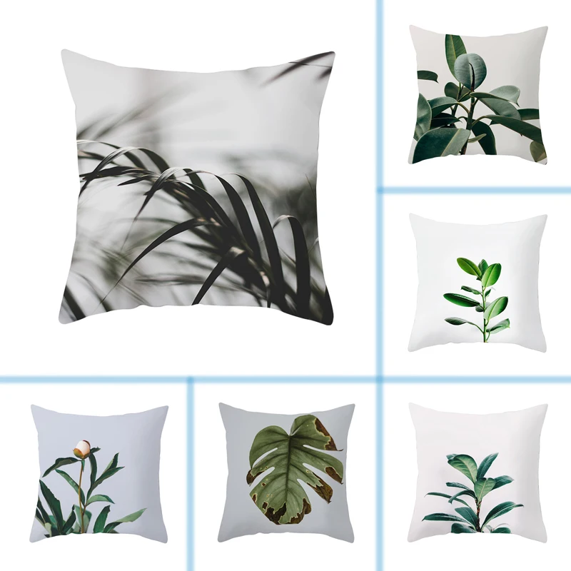 1 шт. 45x45 см светильник тропические растения декоративная подушка персиковая кожа