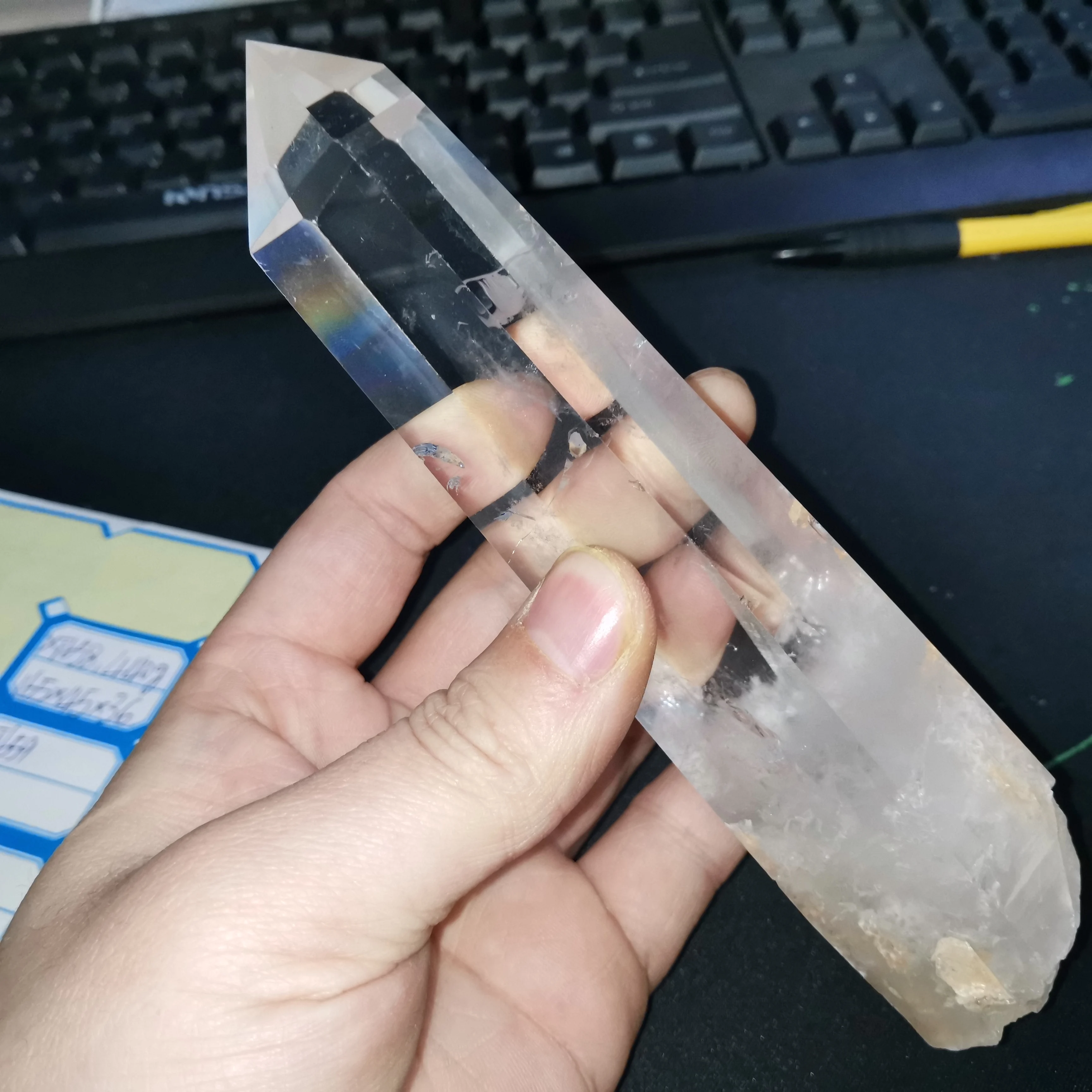 440 г AAA + натуральный прозрачный кварцевый кристалл заживляющая точка горячая