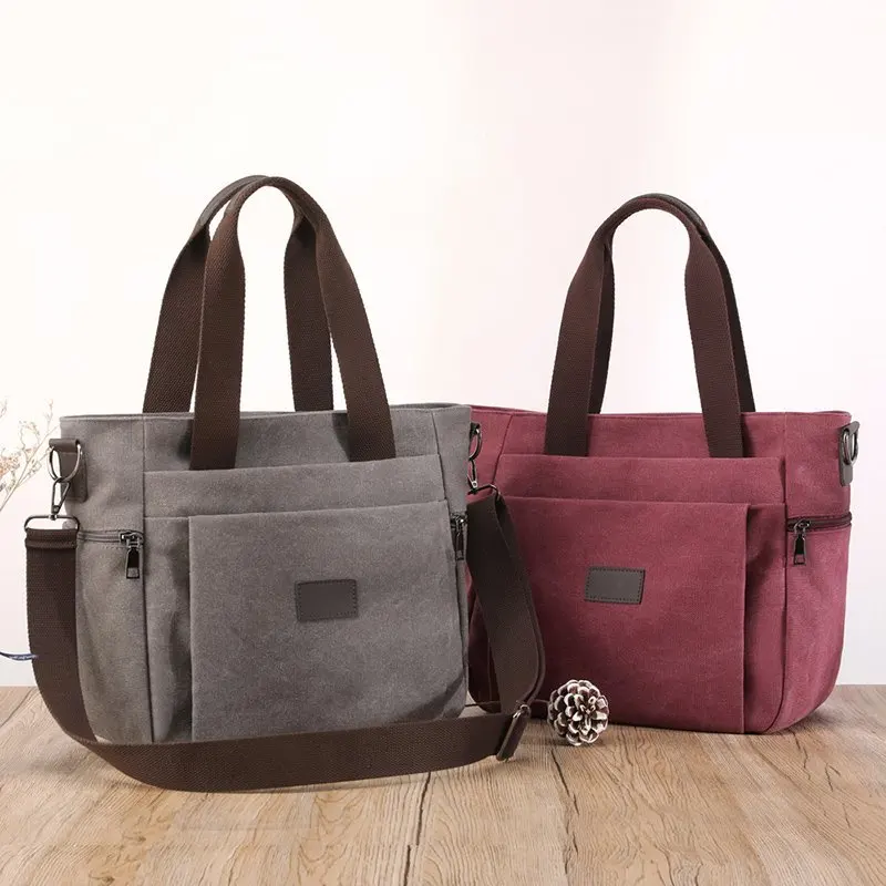 

Fashion Women One-shoulder Canvas Bag New Large-Capacity Ladies Travel Crossbady Bags Women's Tote Bag In Polyester Material