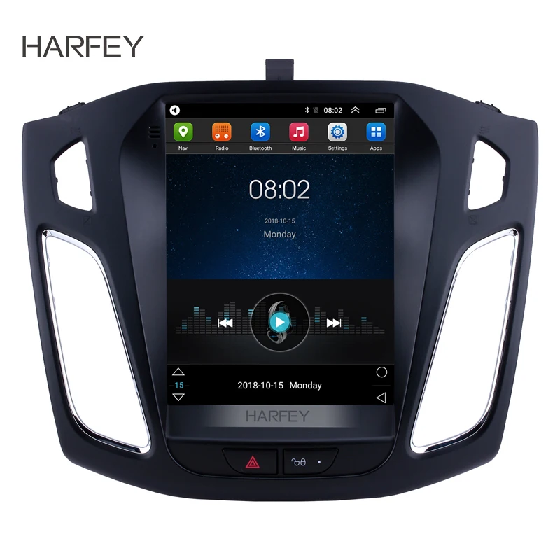 Harfey 9,7 дюймов автомобильное радио с GPS Android 9,1 стерео для Ford Focus 2012 2013 головное устройство поддержка OBD2 камера заднего вида