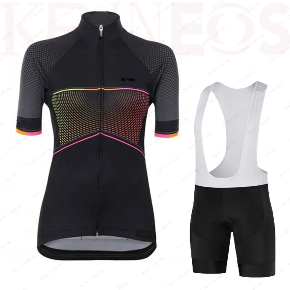 

2021 Pro Cycling Clothing Women Suit Team Mountain Bike Ropa Ciclismo Clothing Anti-UV Bicycle Short Sleeve Cycling Jersey Set