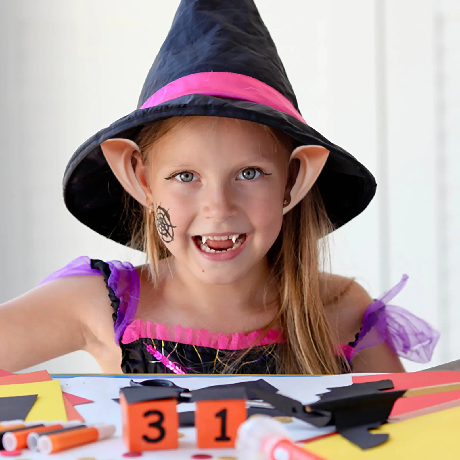 

Halloween Vampires Dentures Set Elfs Ears Cosplay Dentures Masquerade Props Fairy Angel Dress Up Cosplay Props Party Accessories