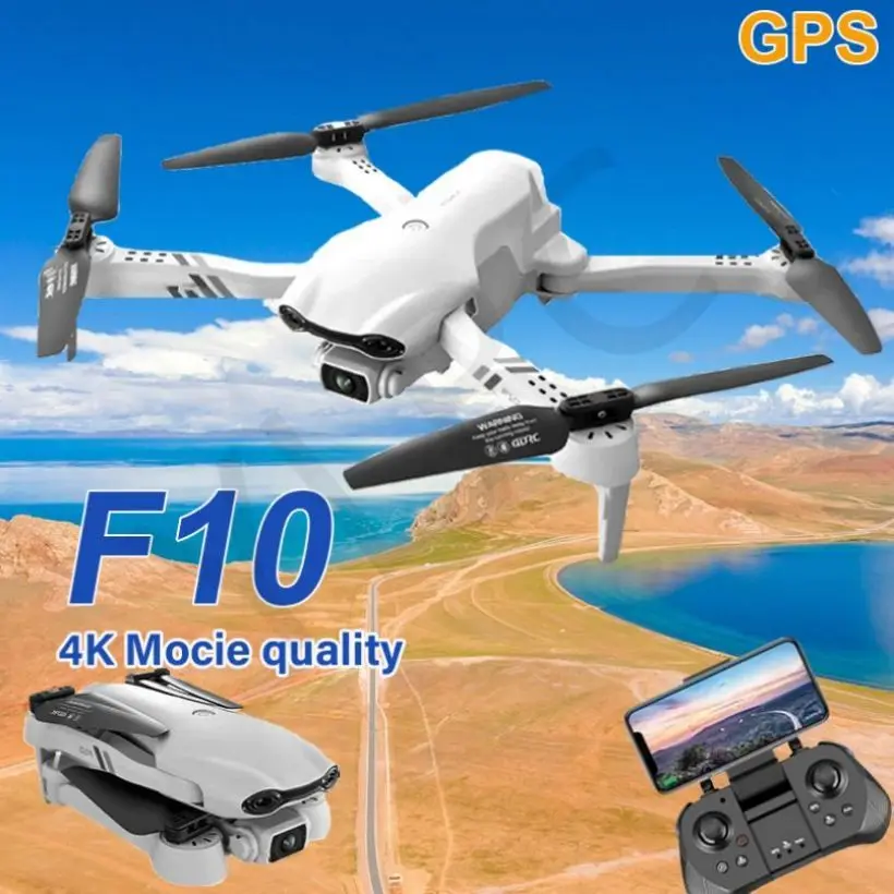 Квадрокоптер F10 с широкоугольной камерой 4K HD и Wi Fi|Радиоуправляемые вертолеты| |