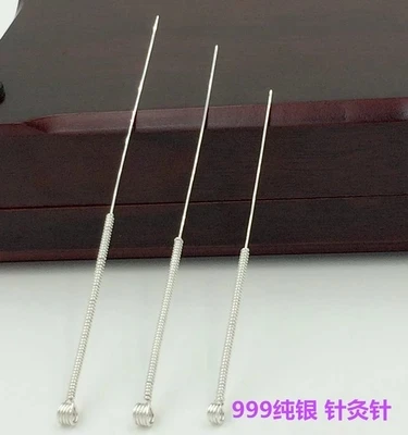 Sterling Silver Needle Acupuncture Traditional Chinese Health Moxibustion Knife Meridian Cone Medical Beauty Care Tool