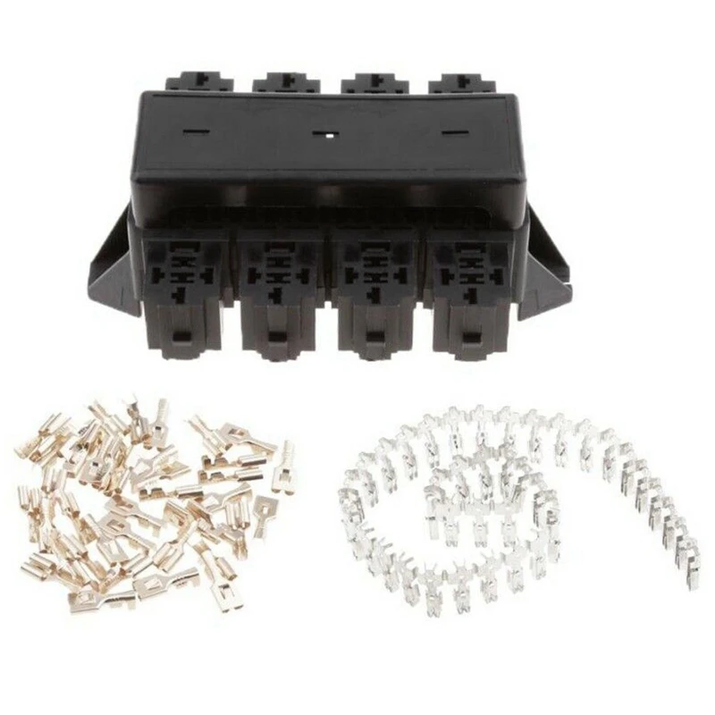 Новый черный автомобиль 20 способ лезвие держатель предохранителя 8 канальный