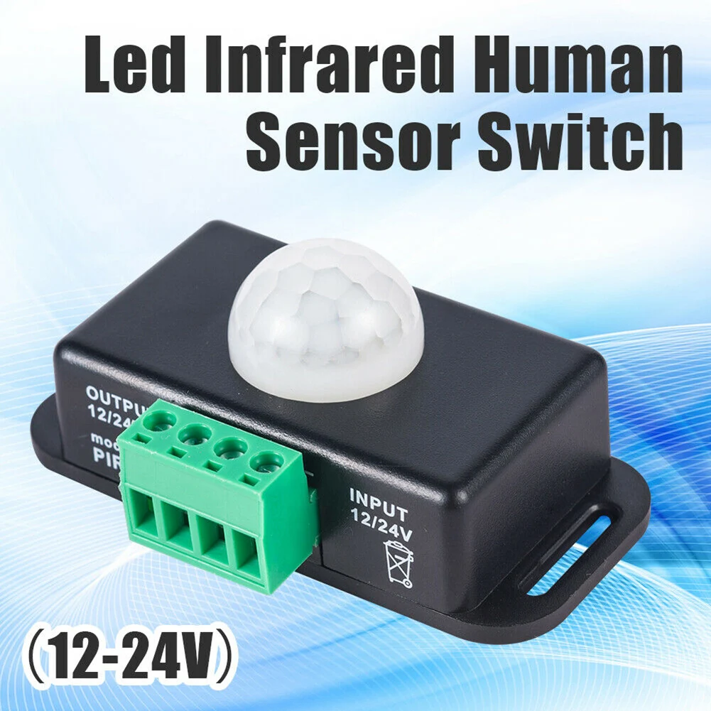 

PIR Motion Sensor Switch DC 12V-24V Automatic Infrared Detector for LED Strip Lights UY8
