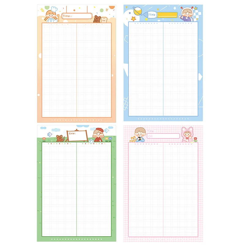 

30 Sheets Cute Student Creative Notepad Memo Pad School Supplies Paper Stationary Office Decoration Accessories