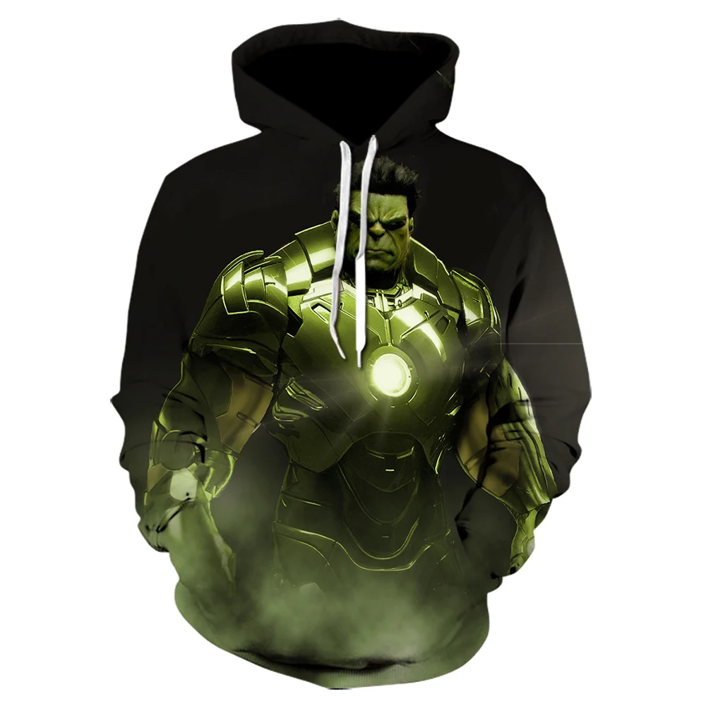 Необычные вещи пуловер с 3D принтом Халка толстовка капюшоном фирменный дизайн