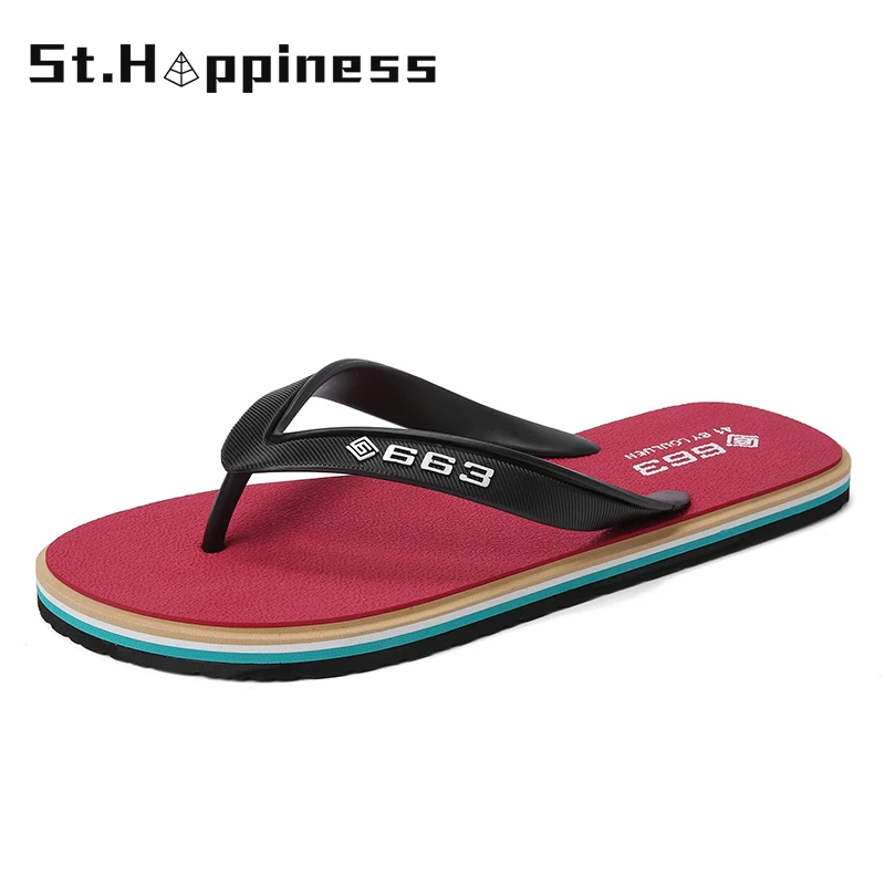 

2021 New Summer Men's Anti-Skid Slippers Popular Outdoor Beach Comfortable Sandals Popular Soft Light Weight Casual Flip-Flops