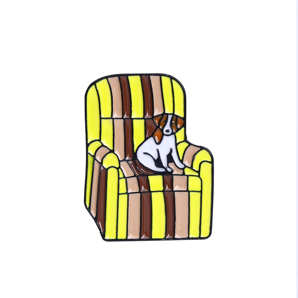 Модные радужные эмалированные Броши с лацканами Мультяшные значки Животные